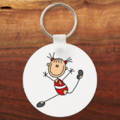 Strichfigur-Mädchen Gymnast Tshirts und Geschenke Schlüsselanhänger (Vorderseite)