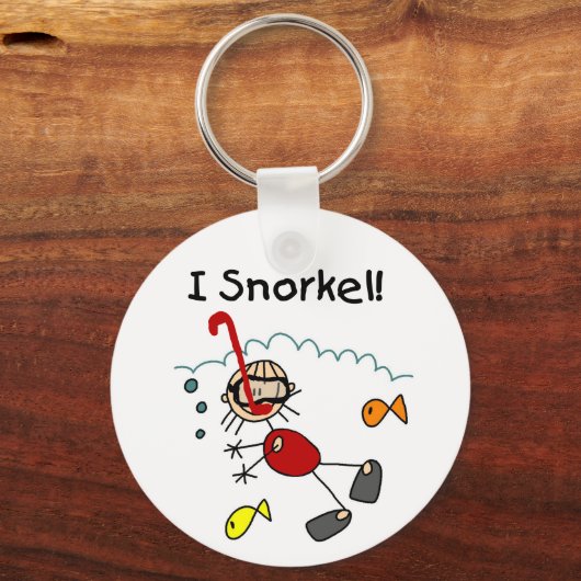 Strichfigur-Mädchen I Schnorchel Schlüsselanhänger (Vorderseite)