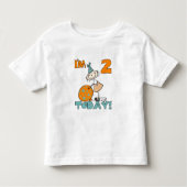 Strichfigur-Mädchen ich bin 2 Heute Hemden und Ges Kleinkind T-shirt (Vorderseite)