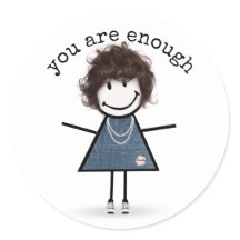 Strichfigur-Mädchen in Sneakers mit Angebot