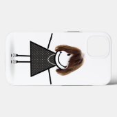 Strichfigur-Mädchen in Sneakers mit Haar Case-Mate iPhone Hülle (Rückseite (Horizontal))