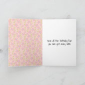 Strichfigur-Mädchen mit Birthday Herzballon Karte (Innenseite)