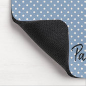 Strichfigur-Mädchen mit blondem Haar an Punkten Mousepad (Ecke)