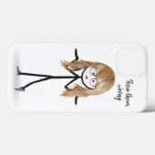 Strichfigur-Mädchen mit blondem Haar Case-Mate iPhone Hülle (Rückseite (Horizontal))