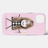 Strichfigur-Mädchen mit Daisies Case-Mate iPhone Hülle (Rückseite (Horizontal))