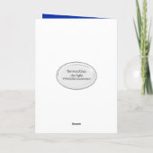 Strichfigur-Mädchen mit Diplom Karte (Rückseite)