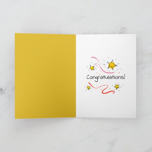 Strichfigur-Mädchen mit Diplom Karte (Innenseite)