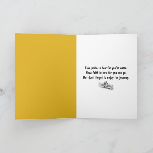 Strichfigur-Mädchen mit Diplom Karte (Innenseite)