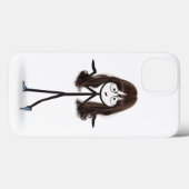 Strichfigur-Mädchen mit dunklen Haaren Case-Mate iPhone Hülle (Rückseite (Horizontal))