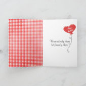 Strichfigur-Mädchen mit Haarfahne für Schwester Karte (Innenseite)