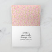 Strichfigur-Mädchen mit Haartracht für Mama Karte (Innenseite)