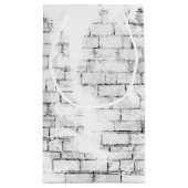 Strichfigur-Mädchen mit Lila Oberstufe und Diplom Kleine Geschenktüte (Rückseite)