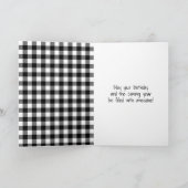 Strichfigur-Mädchen zum Geburtstag mit Red Balloon Karte (Innenseite)