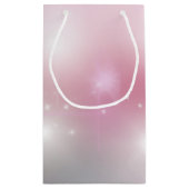 Strichfigur-Mädchen zum Geburtstag mit Wein Kleine Geschenktüte (Rückseite)