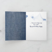 Strichfigur-Mädchen zum Geburtstag mit Weinglas Karte (Innenseite)