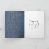 Strichfigur-Mädchen zum Geburtstag mit Weinglas Karte (Innenseite)