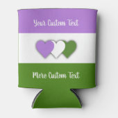 Strichflagge für Genderqueer mit Text kann abkühle Dosenkühler (Vorderseite)