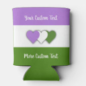 Strichflagge für Genderqueer mit Text kann abkühle Dosenkühler (Rückseite)