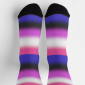 Strichflagge Gradient Genderfluid Socken (Oben)
