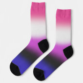 Strichflagge Gradient Genderfluid Socken (Linkes Detail)