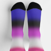 Strichflagge Gradient Genderfluid Socken (Oben)