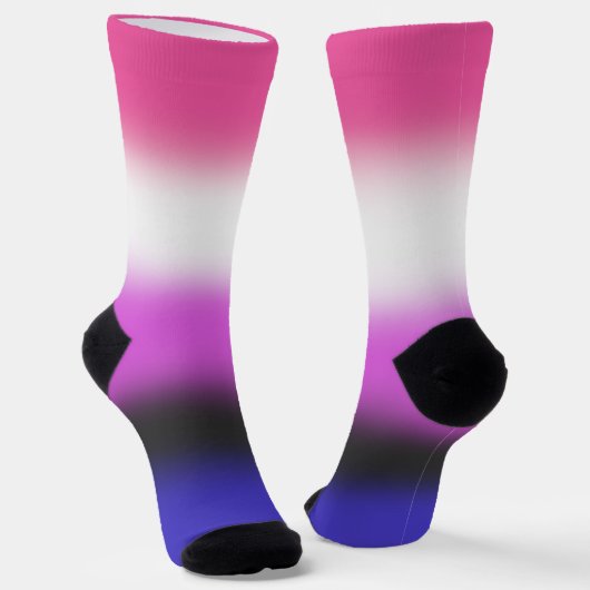 Strichflagge Gradient Genderfluid Socken (Gewinkelt)