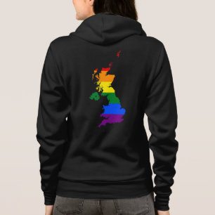 Strichkarte des Vereinigten Königreichs Hoodie