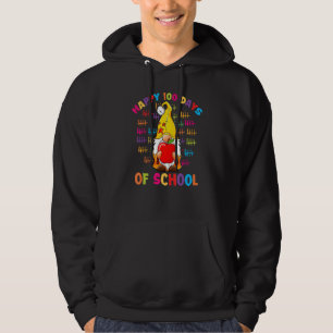 Strichliste Glücklicher 100. Schultag Gnom Schüler Hoodie