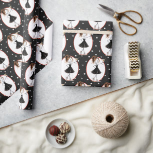 Strichmädchen mit Martini Geschenkpapier
