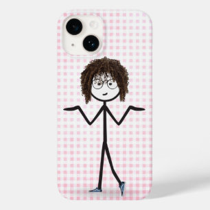Strichmädchen mit Sneakern auf Gingham Case-Mate iPhone 14 Hülle