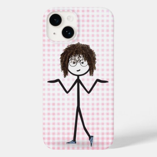 Strichmädchen mit Sneakern auf Gingham Case-Mate iPhone Hülle (Rückseite)