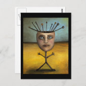 Strichmännchen 1 postkarte (Vorne/Hinten)