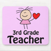 Strichmännchen-3. Grad-Lehrer Mousepad (Vorne)