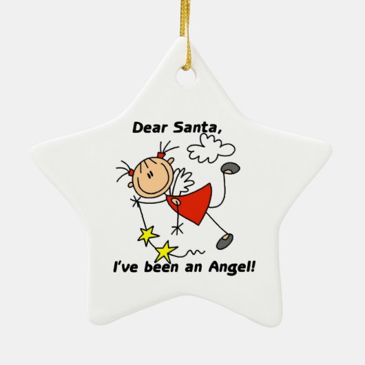 Strichmännchen Angel Girl Ornament (Hinten)