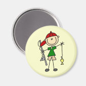 Strichmännchen Angelgestänge und Geschenke Magnet (Vorderseite/Rückseite)