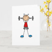 Strichmännchen-anhebende Karte (Gelbe Blume)