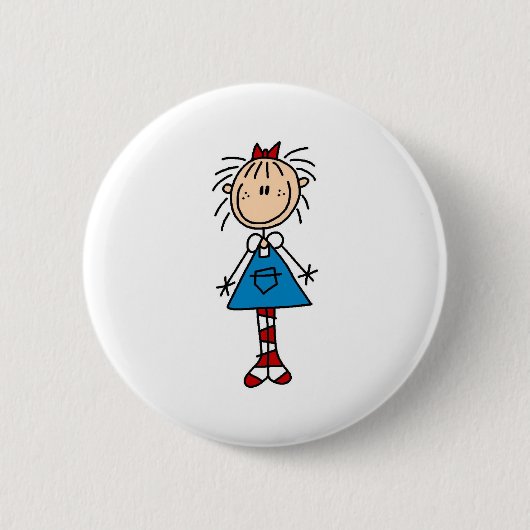 Strichmännchen-Annie-Knopf Button (Vorderseite)