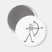 Strichmännchen Archer T - Shirt und Geschenke. Magnet (Vorderseite/Rückseite)