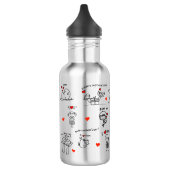 Strichmännchen Art Mother Day Edelstahlflasche (Links)