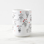 Strichmännchen Art Mother Day Kaffeetasse (Mittel)