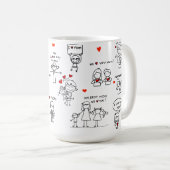 Strichmännchen Art Mother Day Kaffeetasse (VorderseiteRechts)