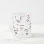 Strichmännchen Art Mother Day Mattglastasse (Vorderseite Links)