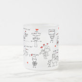 Strichmännchen Art Mother Day Mattglastasse (Mittel)