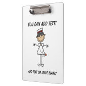 Strichmännchen Asiatische Krankenschwester - Custo Klemmbrett (Links)