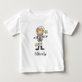 Strichmännchen Astronaut T - Shirt und Geschenke (Vorderseite)