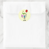 Strichmännchen auf der Messe Tshirts und Geschenke Runder Aufkleber (Tasche)