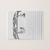 Strichmännchen auf einem Gondel-Boot Puzzle (Horizontal)