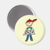 Strichmännchen backt Kekse Magnet (Vorderseite/Rückseite)