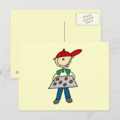 Strichmännchen backt Kekse Postkarte (Vorne/Hinten)