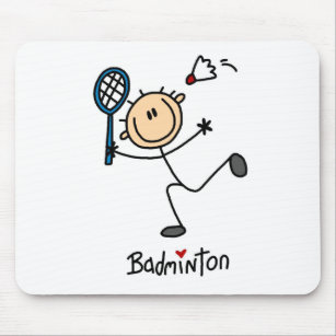 Strichmännchen Badminton Mousepad